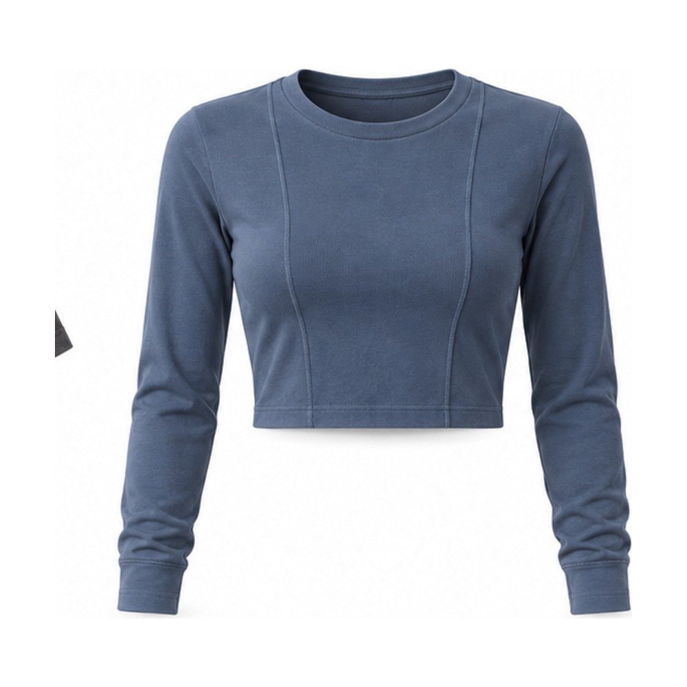 Long Sleeve Panel Crop