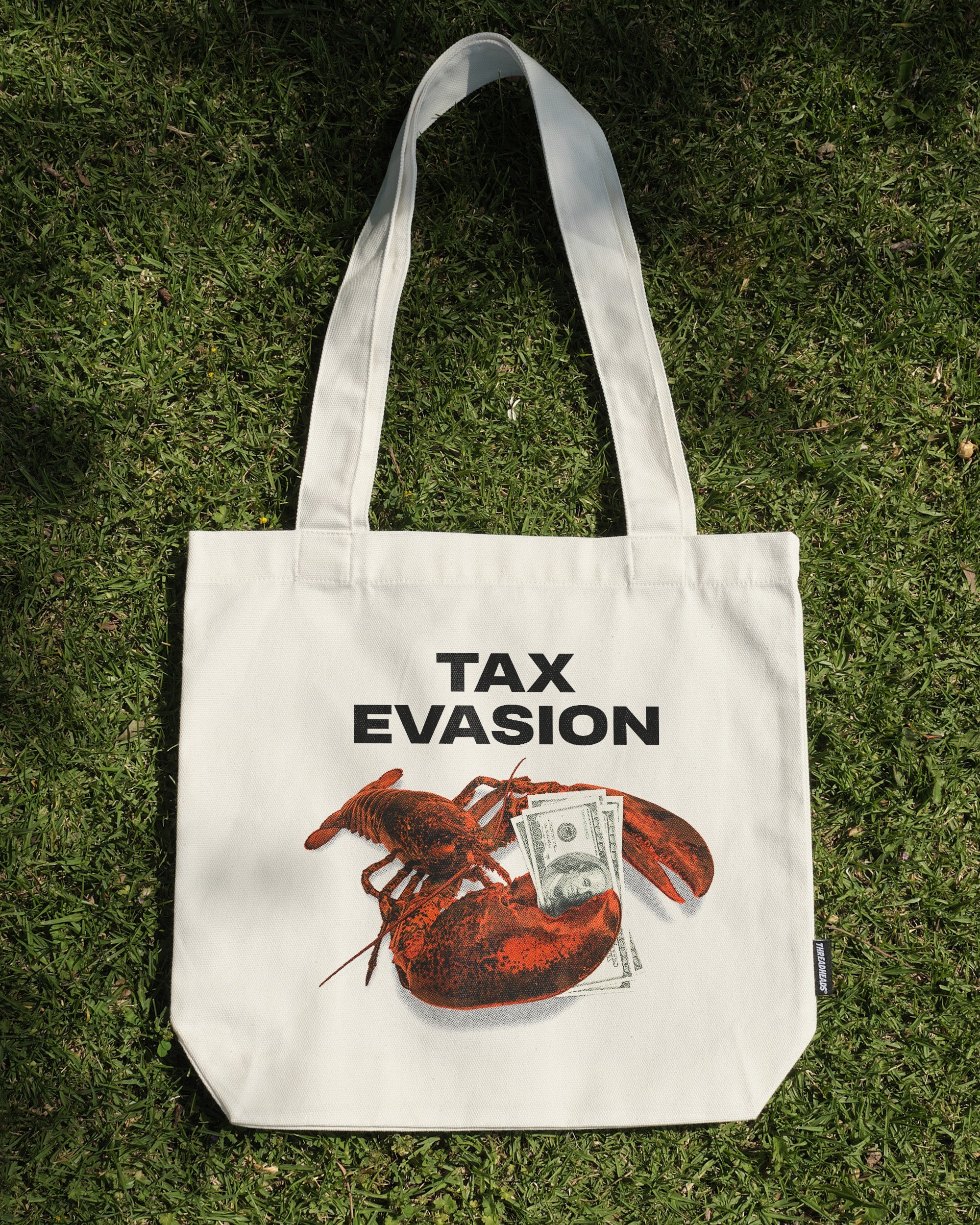 Tax Evasion Tote Bag - Premium 100% Cotton Canvas with Reinforced Straps