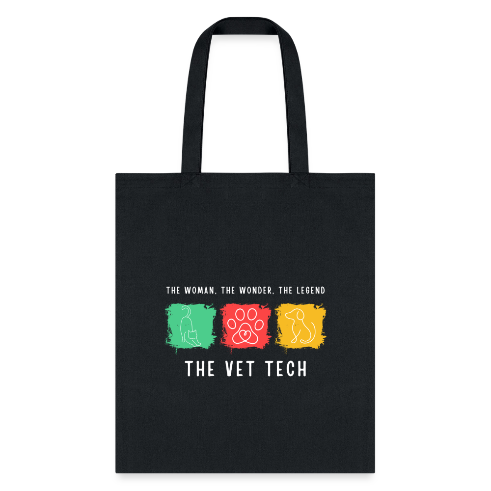 Vet Tech Cotton Tote Bag - The Woman The Wonder The Legend Design