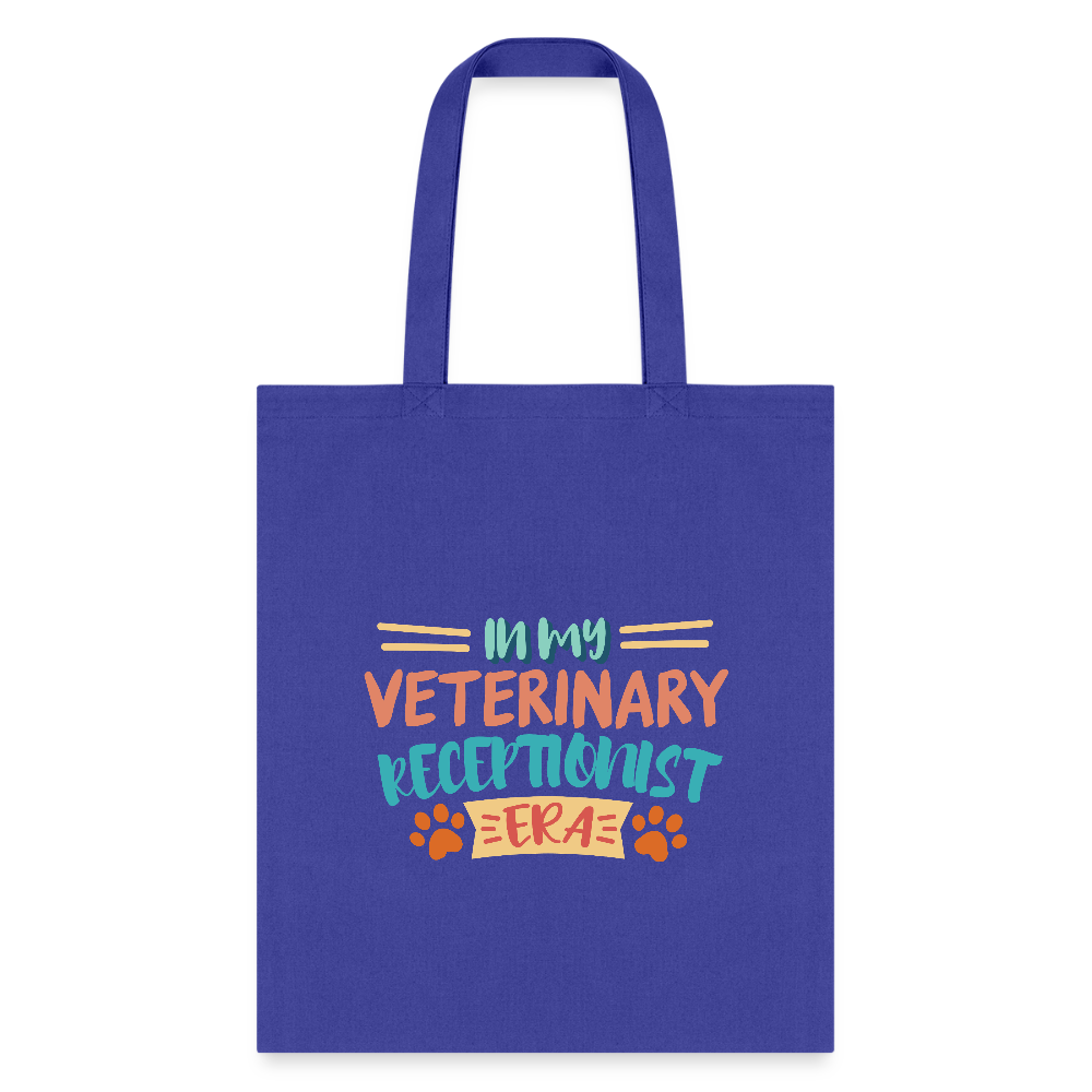 Veterinary Receptionist ERA Cotton Tote Bag - Vet Themed Reusable Shopping Tote