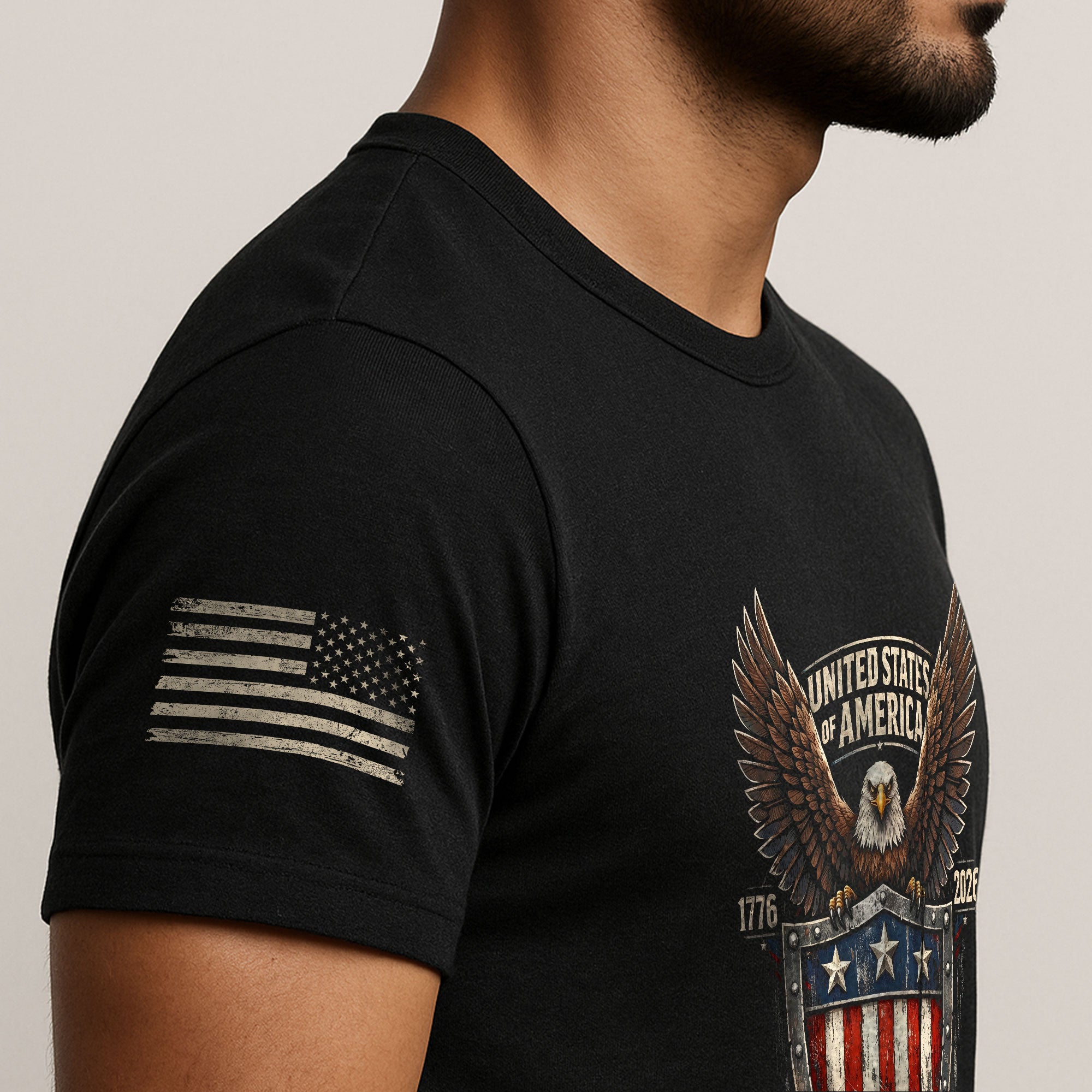 America 250th Anniversary T-Shirt 1776-2026 Eagle Shield Heritage Tee
