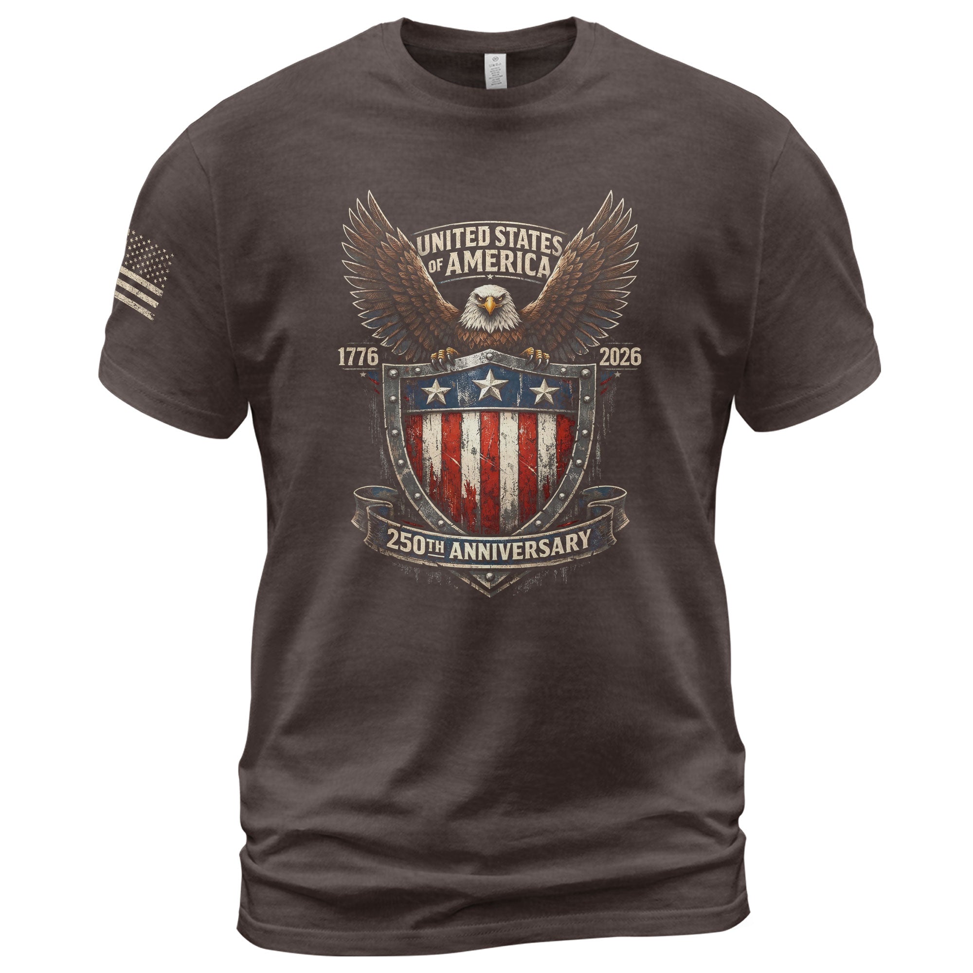 America 250th Anniversary T-Shirt 1776-2026 Eagle Shield Heritage Tee