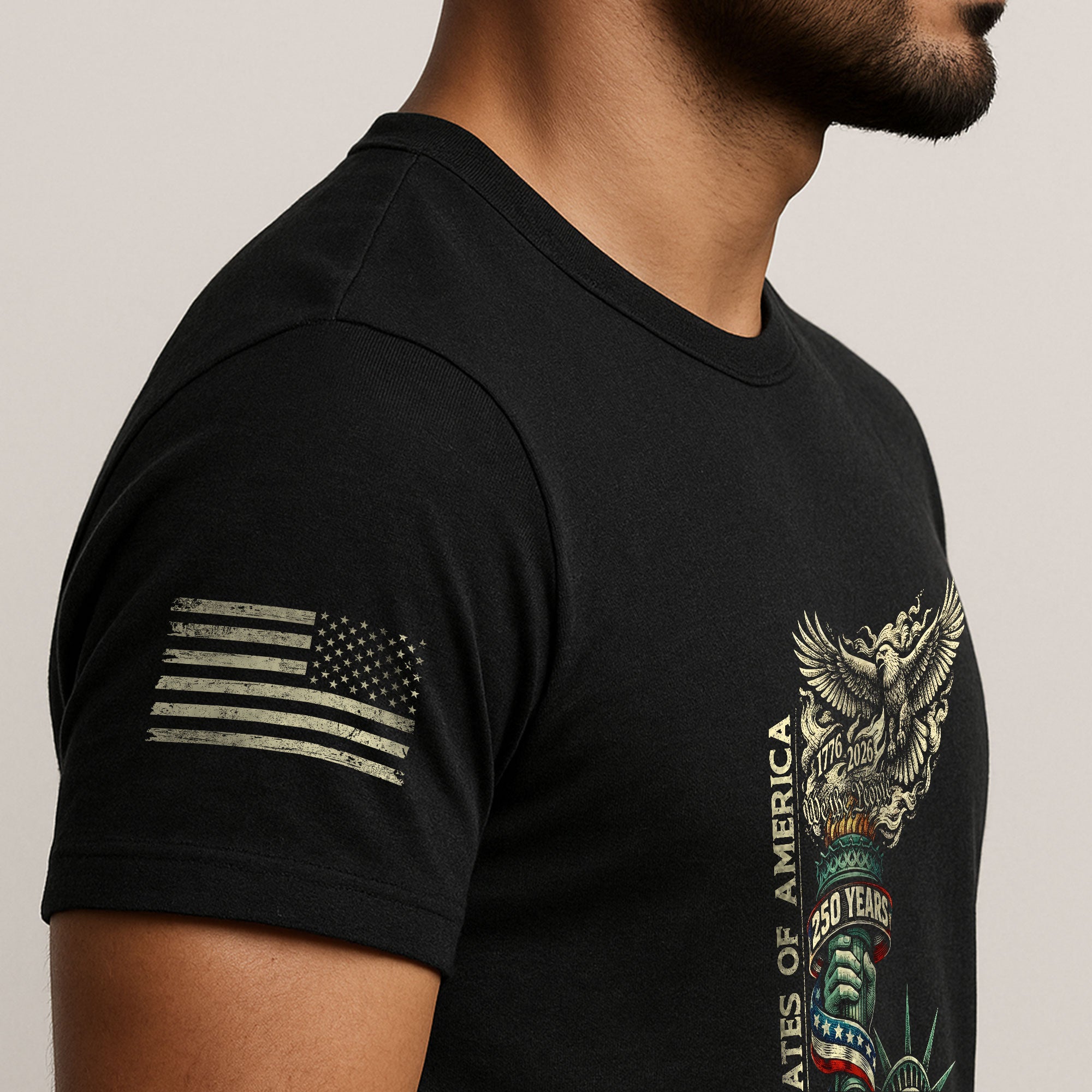 America 250th Anniversary T-Shirt 1776-2026 Liberty Torch Eagle Heritage Tee