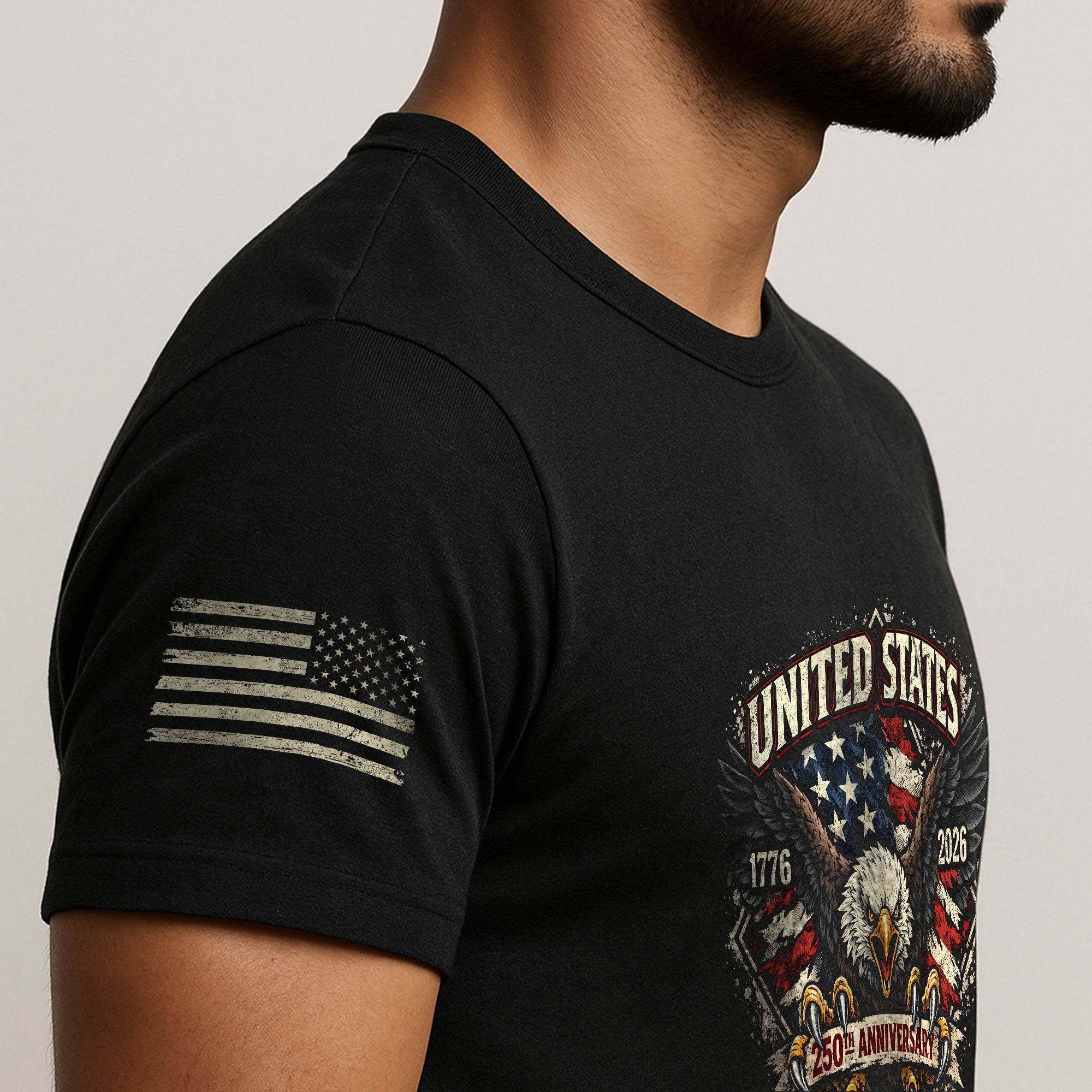 America 250th Anniversary T-Shirt 1776-2026 Patriotic Bald Eagle USA Flag Tee