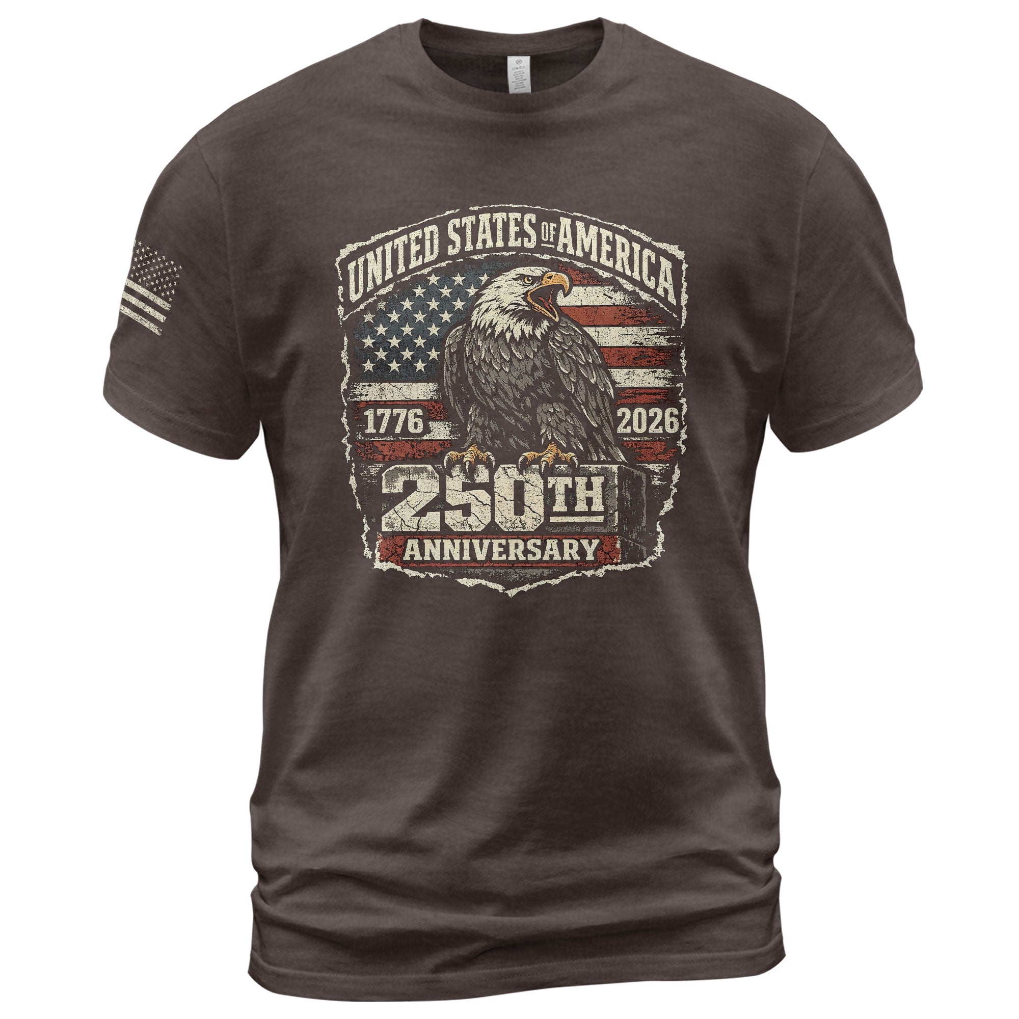 America 250th Anniversary T-Shirt 1776-2026 Patriotic Eagle USA Flag Tee