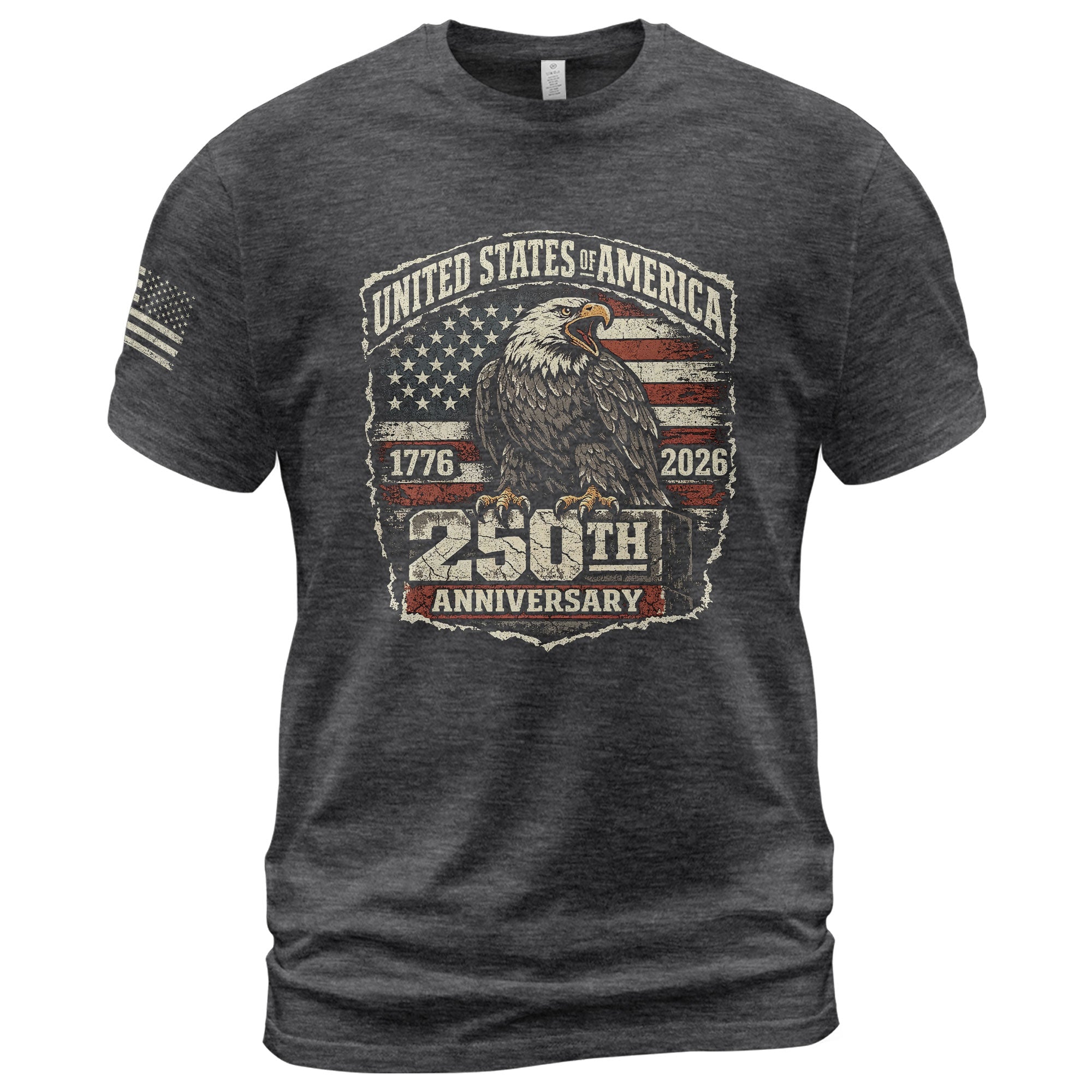 America 250th Anniversary T-Shirt 1776-2026 Patriotic Eagle USA Flag Tee