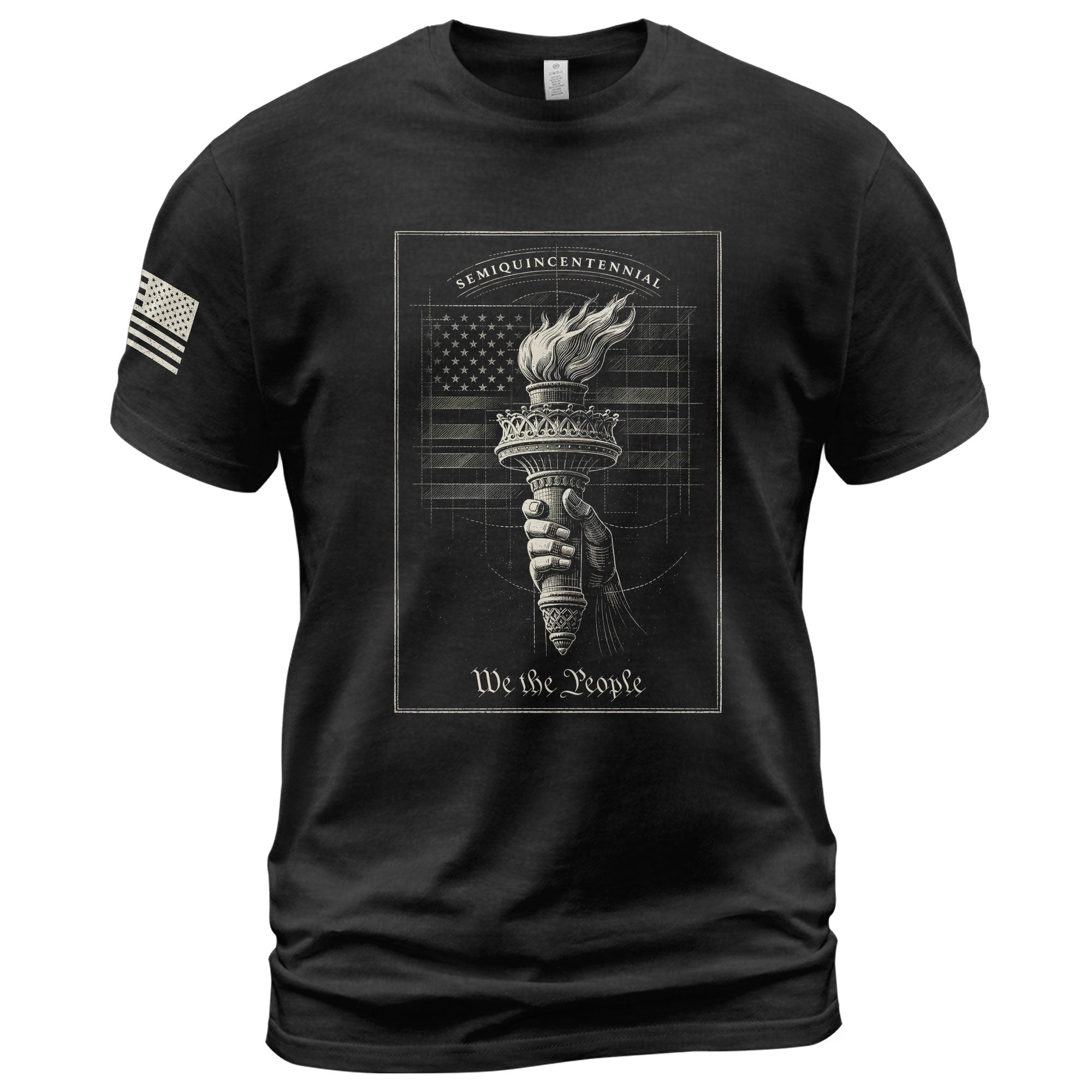 America 250th Anniversary T-Shirt 1776-2026 We The People Liberty Torch Retro Design