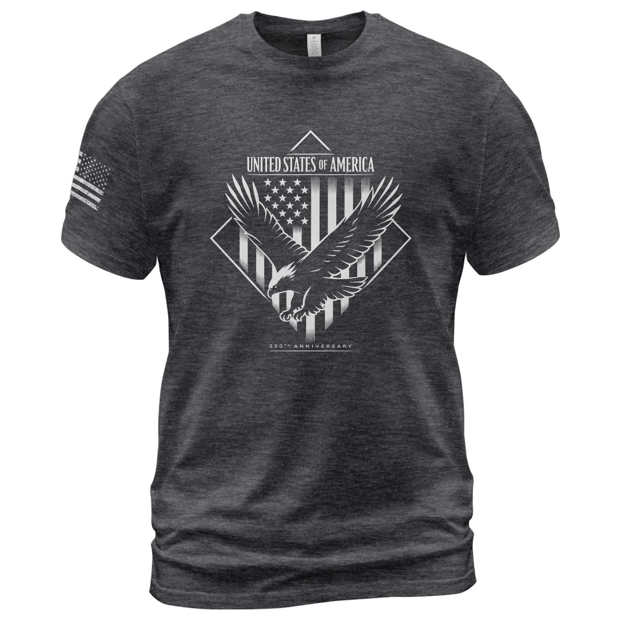 America 250th Anniversary T-Shirt White Eagle Flag 1776-2026 Minimalist Men's Tee