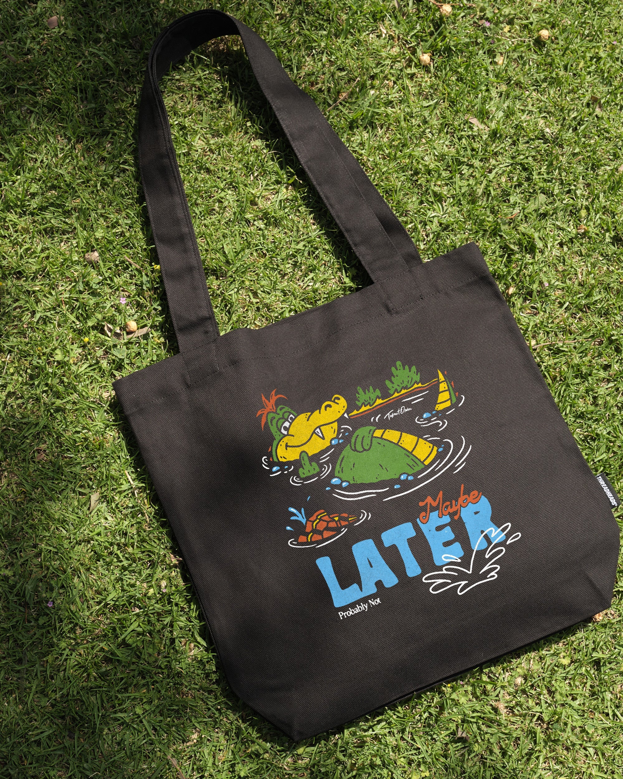 Maybe Later Tote Bag - Premium 100% Cotton Canvas with Reinforced Straps