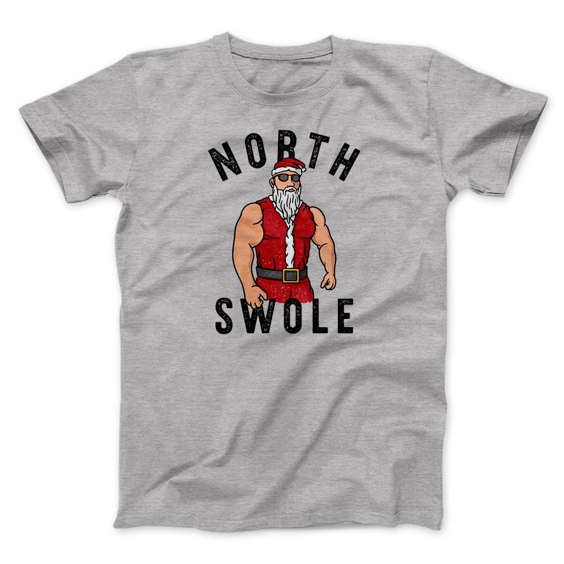 North Swole Men/Unisex T-Shirt - Soft Combed Cotton Crew Neck Modern Fit