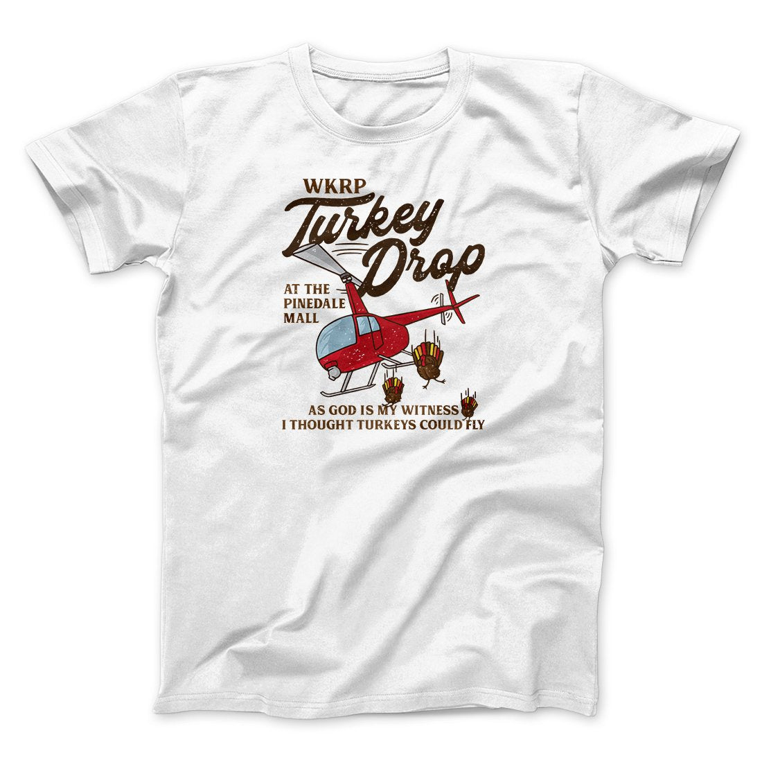 WKRP Turkey Drop Funny Thanksgiving T-Shirt Unisex Cotton Crew Neck